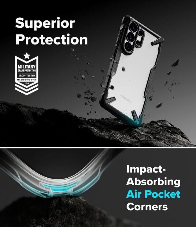 Защитный чехол Ringke Fusion X для Samsung Galaxy S26 Ultra (S948) 8800328814608 - Black (406238B) Защитный чехол Ringke Fusion X для Samsung Galaxy S26 Ultra (S948) 8800328814608 - Black: фото 9 из 17