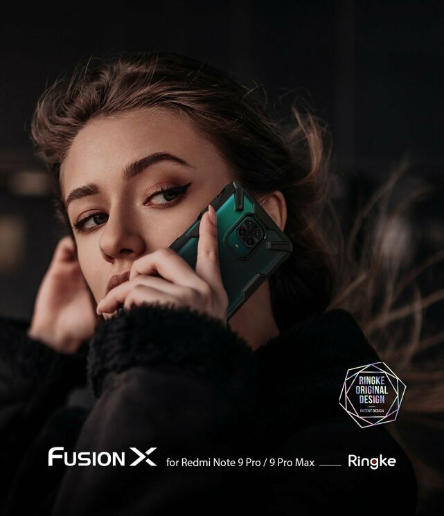 Захисний чохол RINGKE Fusion X для Xiaomi Redmi Note 9 Pro / Note 9 Pro Max / Note 9s - Black: фото 2 з 10