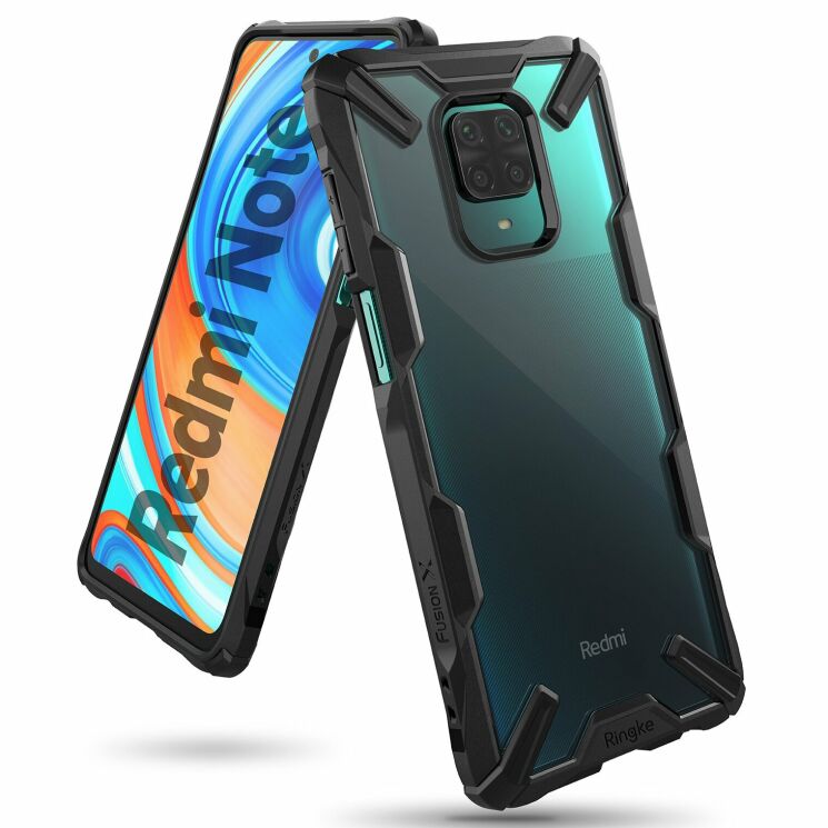 Захисний чохол RINGKE Fusion X для Xiaomi Redmi Note 9 Pro / Note 9 Pro Max / Note 9s - Black: фото 1 з 10