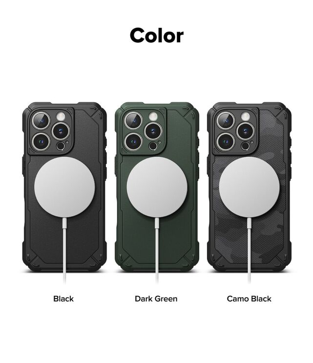 Защитный чехол Ringke Rugged Gear Magnetic для Apple iPhone 16 Pro (8800274963832) - Camo Black: фото 18 из 18