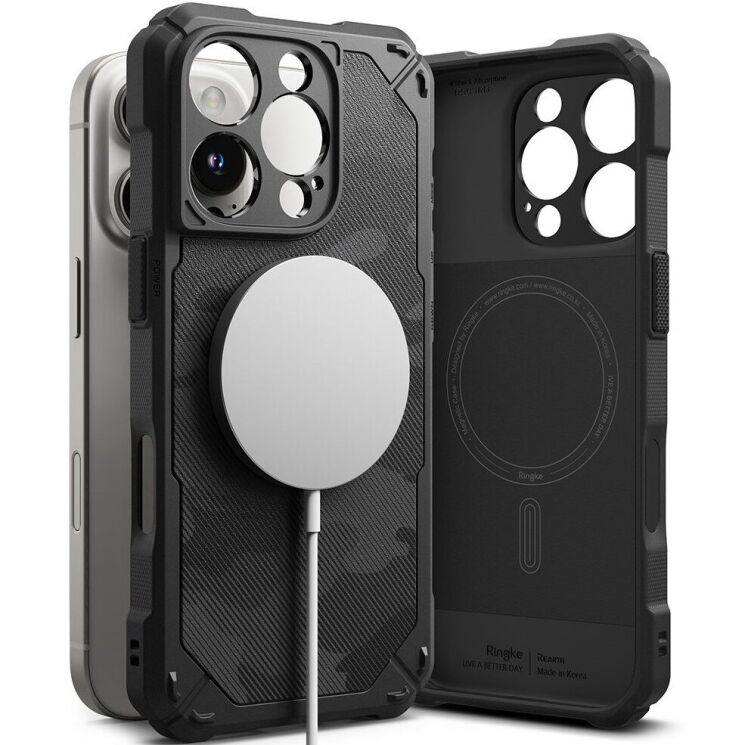 Защитный чехол Ringke Rugged Gear Magnetic для Apple iPhone 16 Pro (8800274963832) - Camo Black: фото 2 из 18