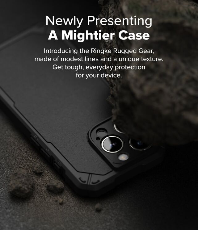 Защитный чехол Ringke Rugged Gear Magnetic для Apple iPhone 16 Pro (8800274963832) - Camo Black: фото 9 из 18