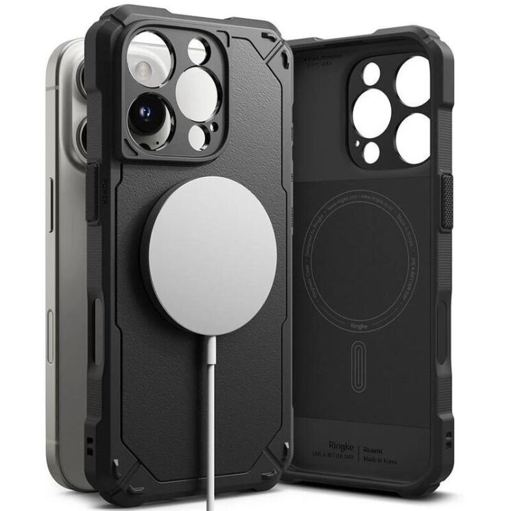 Захисний чохол Ringke Rugged Gear Magnetic для Apple iPhone 16 Pro (8800274963771) - Black: фото 2 з 18