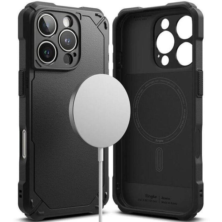 Захисний чохол Ringke Rugged Gear Magnetic для Apple iPhone 16 Pro (8800274963771) - Black: фото 1 з 18
