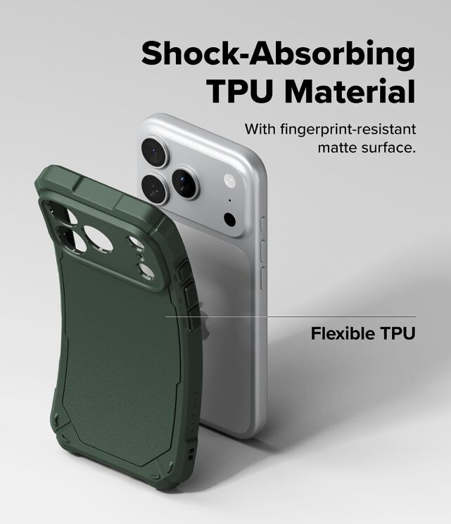 Защитный чехол Ringke Rugged Gear Magnetic для iPhone 17 Pro (8800328811331) - Dark Green: фото 5 из 11