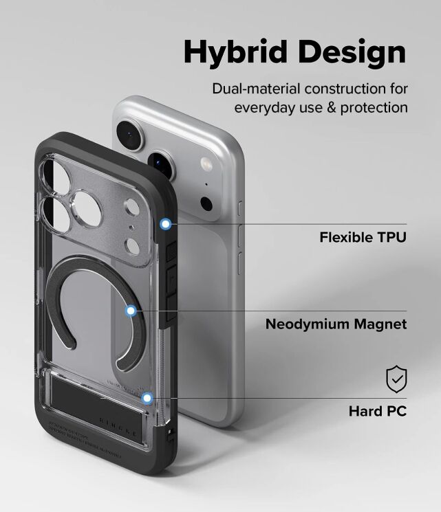 Защитный чехол Ringke UX Magnetic для iPhone 18 Pro (8800380463417) - Matte Black: фото 11 из 18