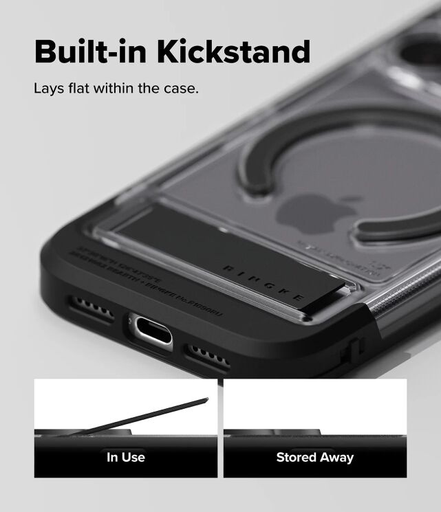 Защитный чехол Ringke UX Magnetic для iPhone 18 Pro (8800380463417) - Matte Black: фото 6 из 18