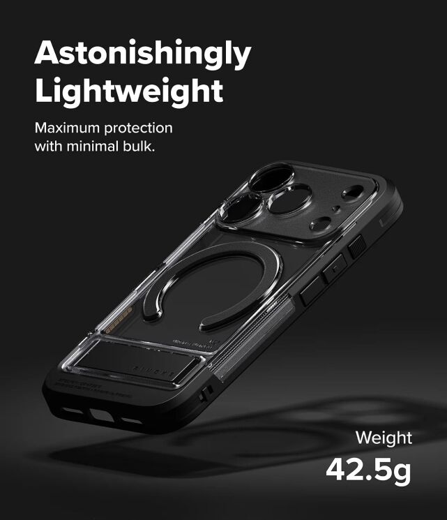 Защитный чехол Ringke UX Magnetic для iPhone 18 Pro (8800380463417) - Matte Black: фото 7 из 18