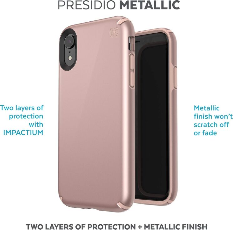 Защитный чехол Speck Presidio Metallic для Apple iPhone XR - Rose Gold: фото 4 из 4
