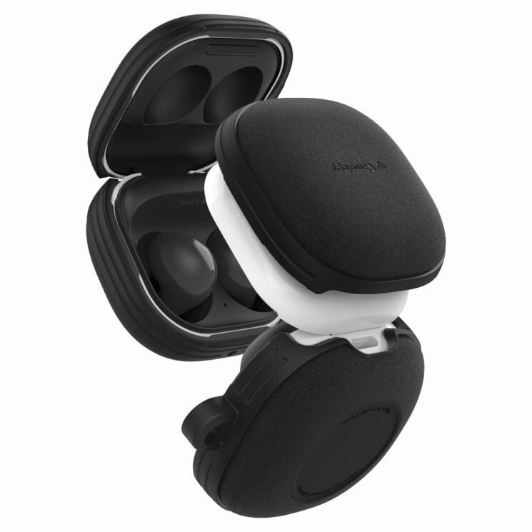 Захисний чохол Spigen (SGP) Caseology Vault для Samsung Galaxy Buds Live / Buds Pro / Buds 2 / Buds 2 Pro / Buds FE - Matte Black: фото 7 з 21