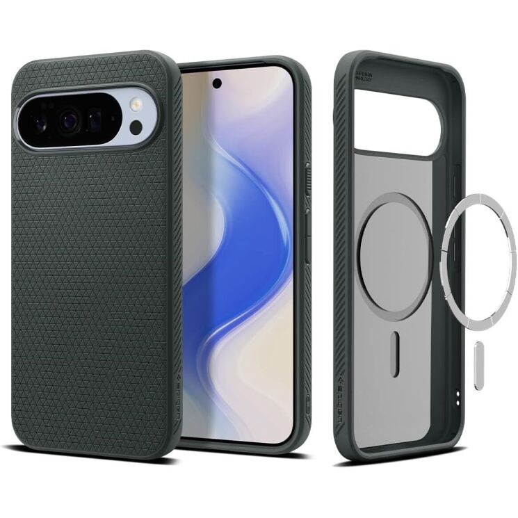 Захисний чохол Spigen (SGP) Liquid Air (MagFit) для Google Pixel 10 / 10 Pro (ACS09696) - Abyss Green: фото 1 з 14
