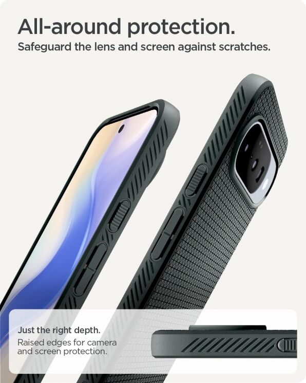 Захисний чохол Spigen (SGP) Liquid Air (MagFit) для Google Pixel 10 / 10 Pro (ACS09696) - Abyss Green: фото 12 з 14