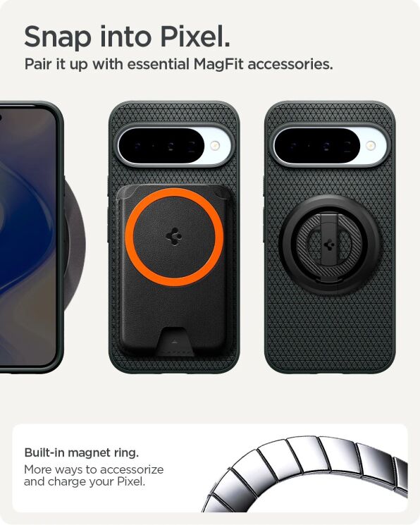 Захисний чохол Spigen (SGP) Liquid Air (MagFit) для Google Pixel 10 / 10 Pro (ACS09696) - Abyss Green: фото 13 з 14