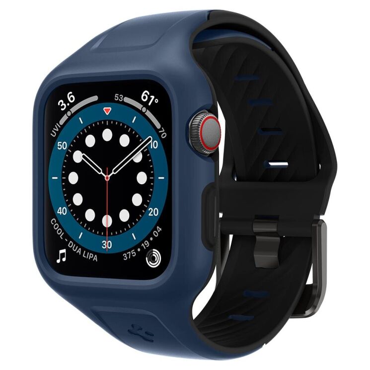 Защитный чехол Spigen (SGP) Liquid Air Pro Case для Apple Watch 44 / SE 44 mm - Blue: фото 1 из 17