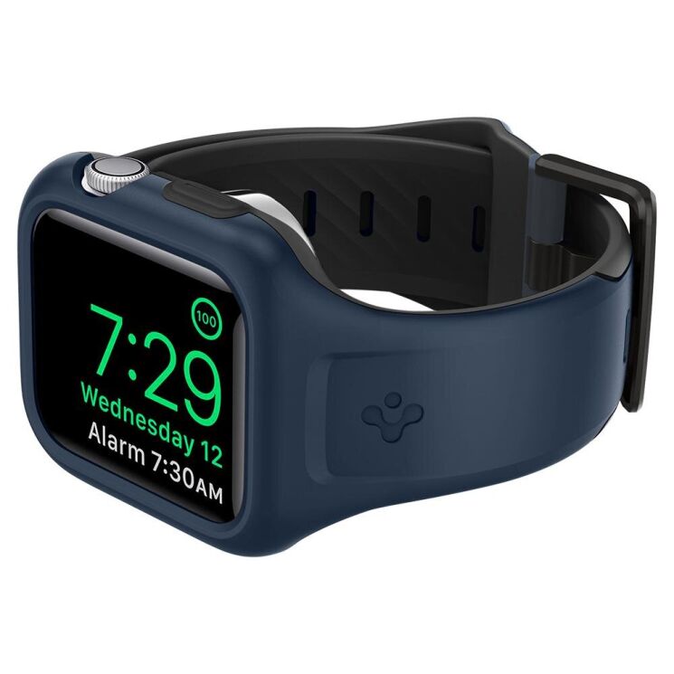 Защитный чехол Spigen (SGP) Liquid Air Pro Case для Apple Watch 44 / SE 44 mm - Blue: фото 9 из 17