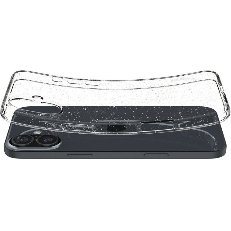 Защитный чехол Spigen (SGP) Liquid Crystal Glitter для Apple iPhone 16 - Crystal Quartz: фото 8 из 14
