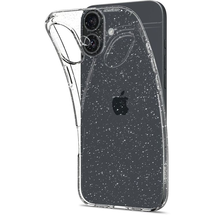 Защитный чехол Spigen (SGP) Liquid Crystal Glitter для Apple iPhone 16 - Crystal Quartz: фото 4 из 14