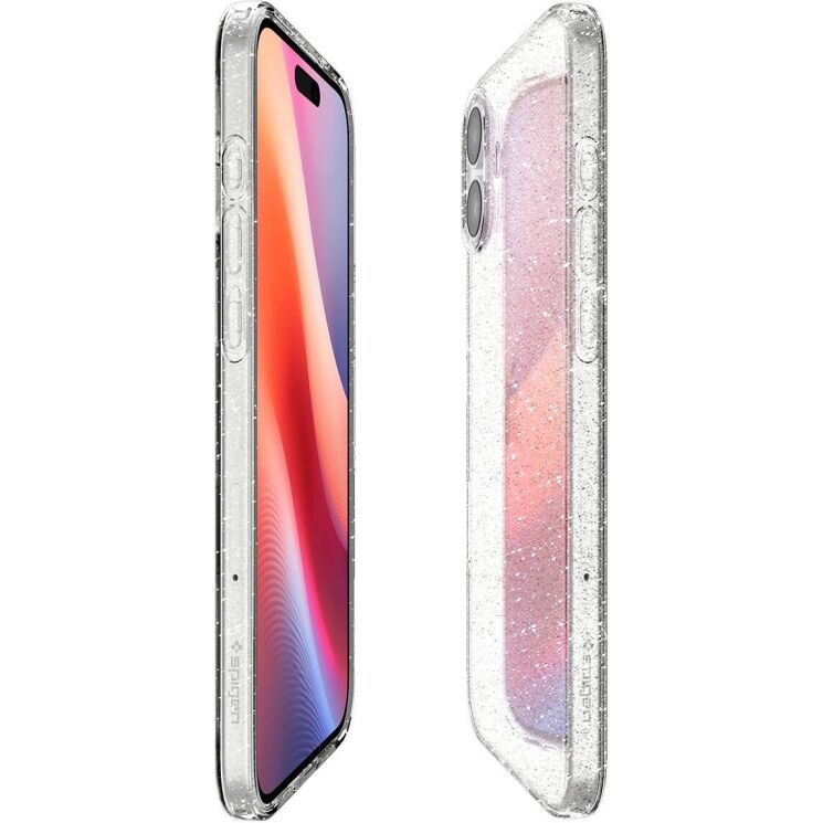 Защитный чехол Spigen (SGP) Liquid Crystal Glitter для Apple iPhone 16 - Crystal Quartz: фото 5 из 14