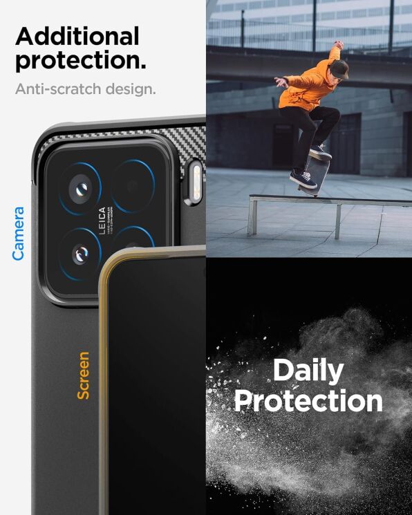 Захисний чохол Spigen (SGP) Rugged Armor для Xiaomi 15 (ACS08859) - Matte Black: фото 15 з 16
