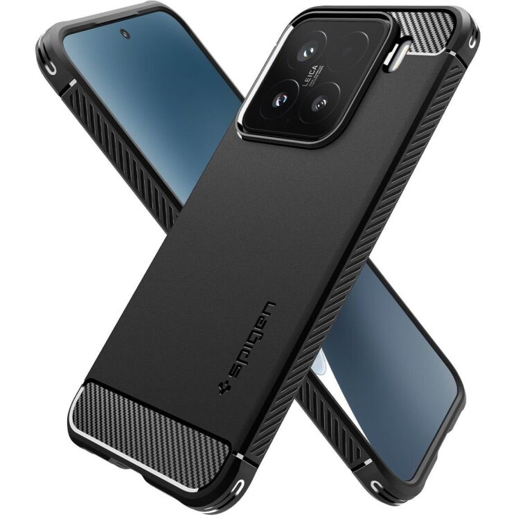 Захисний чохол Spigen (SGP) Rugged Armor для Xiaomi 15 (ACS08859) - Matte Black: фото 4 з 16