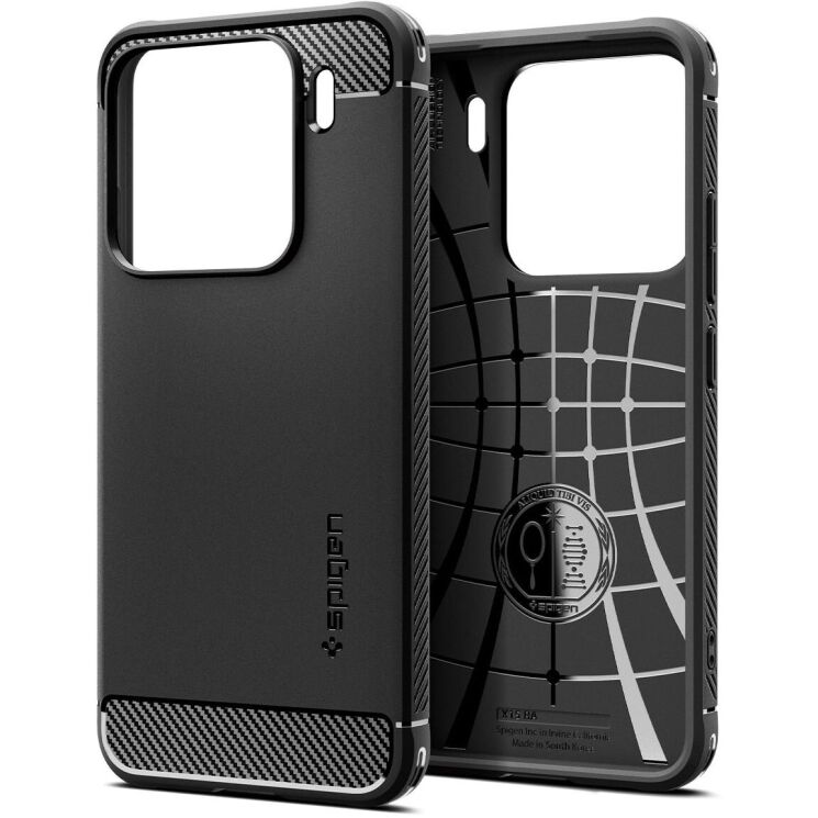 Захисний чохол Spigen (SGP) Rugged Armor для Xiaomi 15 (ACS08859) - Matte Black: фото 2 з 16