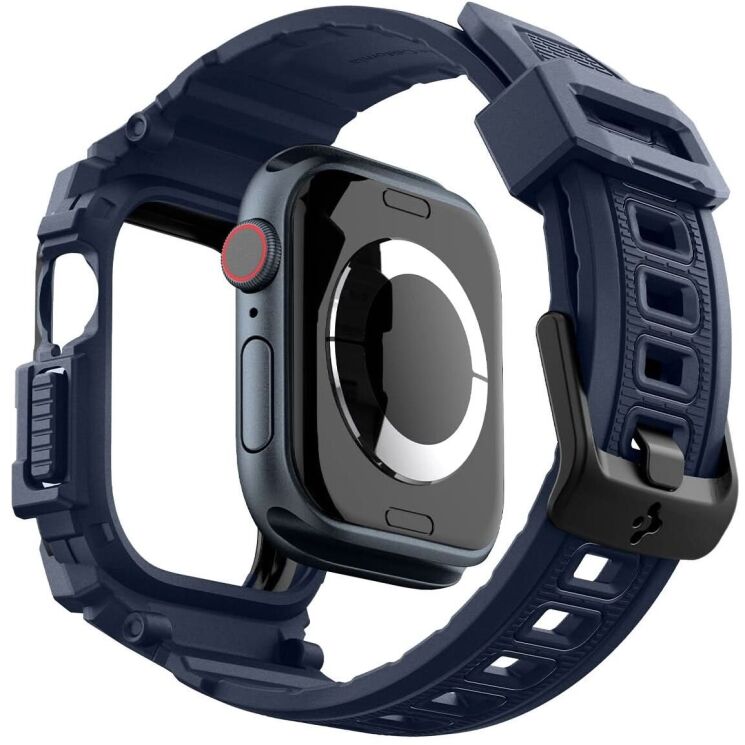 Защитный чехол Spigen (SGP) Rugged Armor Pro (FW) для Apple Watch 10 46 mm (ACS08606) - Navy Blue: фото 3 из 11