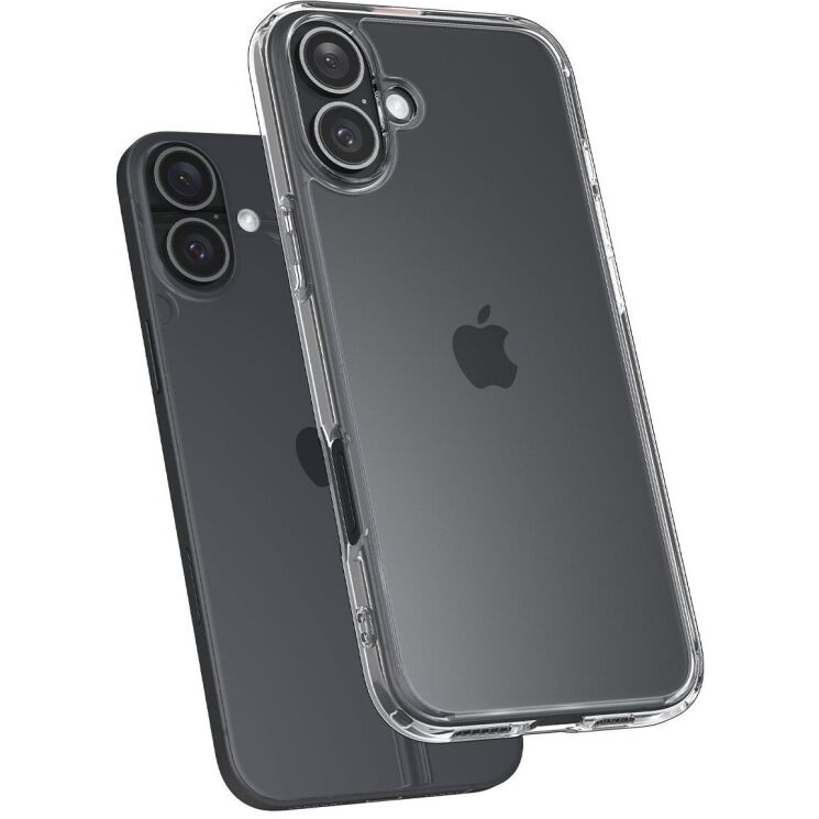 Защитный чехол Spigen (SGP) Ultra Hybrid для Apple iPhone 16 - Crystal Clear: фото 3 из 13