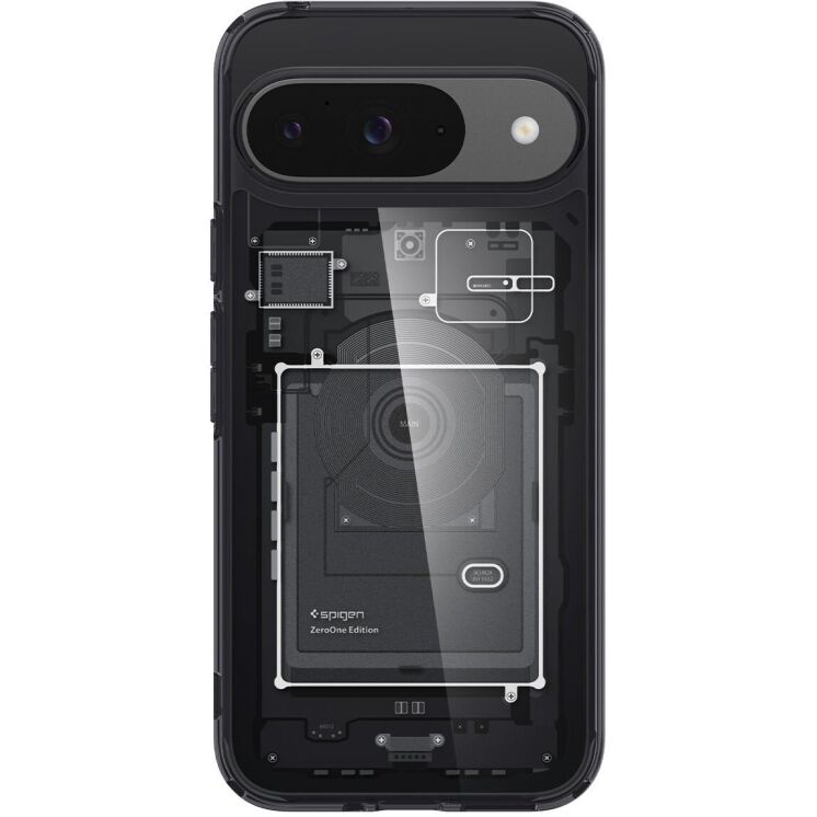 Защитный чехол Spigen (SGP) Ultra Hybrid Zero One для Google Pixel 9 / 9 Pro - Black: фото 2 из 14