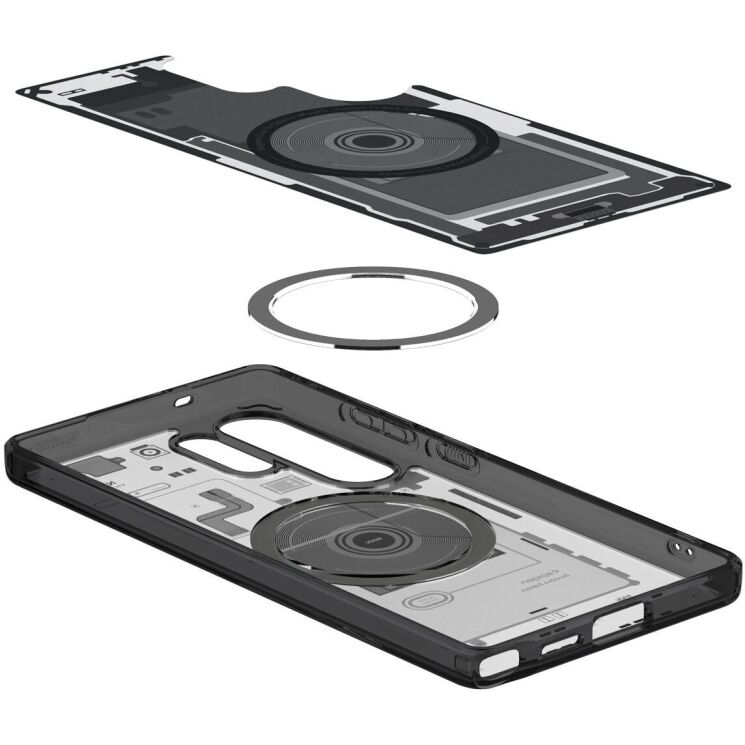 Защитный чехол Spigen (SGP) Ultra Hybrid Zero One (MagFit) для Samsung Galaxy S25 Ultra (S938) ACS08957 - One Black: фото 6 из 18