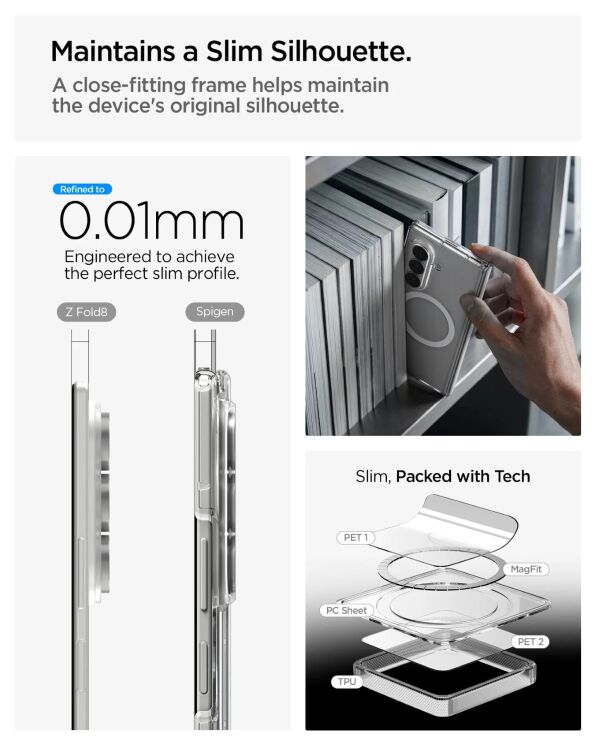 Защитный чехол Spigen Ultra Hybrid Pro (MagFit) FF для Samsung Galaxy Fold 8 Ultra (ACS11506) - Clear White (424092W) Защитный чехол Spigen Ultra Hybrid Pro (MagFit) FF для Samsung Galaxy Fold 8 Ultra (ACS11506) - Clear White: фото 12 из 13