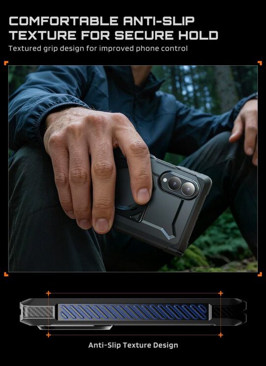 Защитный чехол Supcase UB Grip MagSafe (FF) для Samsung Galaxy Fold 8 (843439162303) - Black: фото 11 из 12