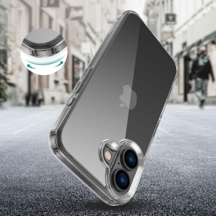 Защитный чехол Tech-Protect FlexAir Hybrid для Apple iPhone 16 - Clear: фото 5 из 5