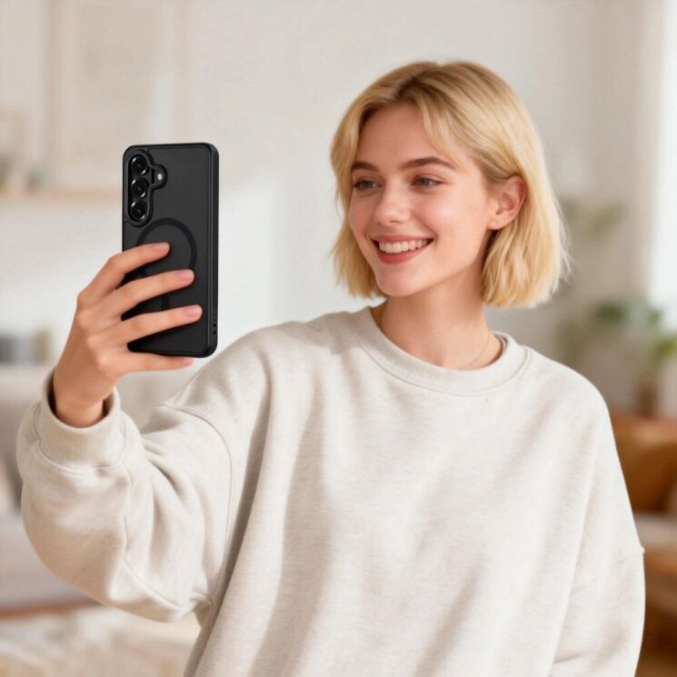 Защитный чехол Tech-Protect MagCam MagSafe для Samsung Galaxy S26 (S942) - Matte Black: фото 9 из 10