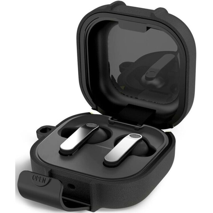 Защитный чехол Tech-Protect Slim Hook для Samsung Galaxy Buds 4 / Buds 4 Pro - Black: фото 2 из 10