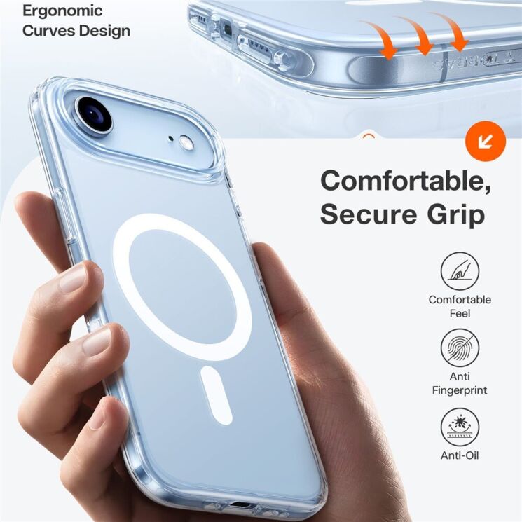 Защитный чехол TORRAS Guardian MagSafe для iPhone Air - Transparent: фото 6 из 7