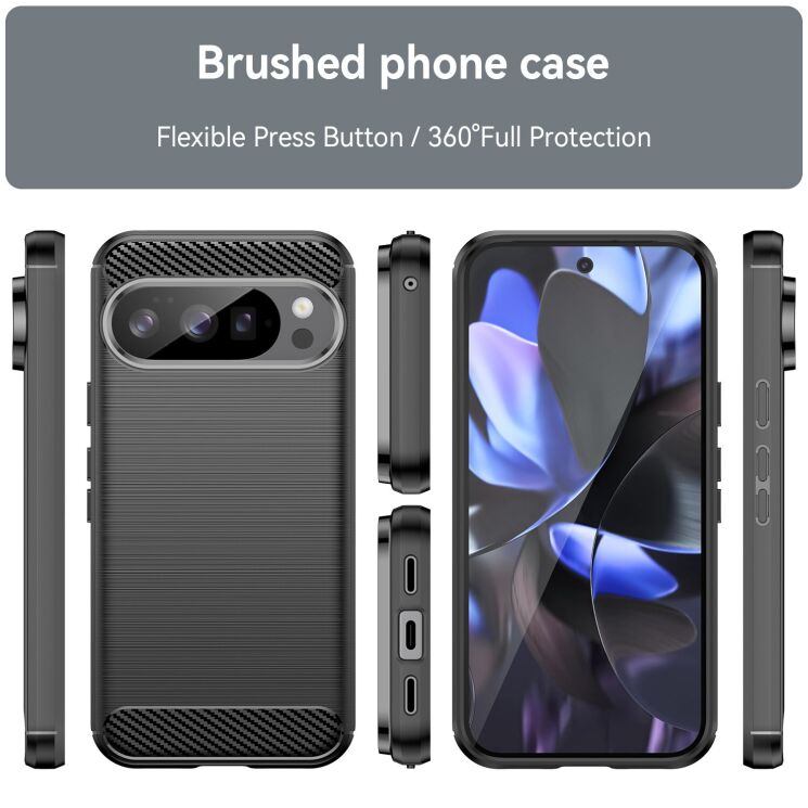 Захисний чохол UniCase Carbon для Google Pixel 10 / 10 Pro - Blue: фото 3 з 8