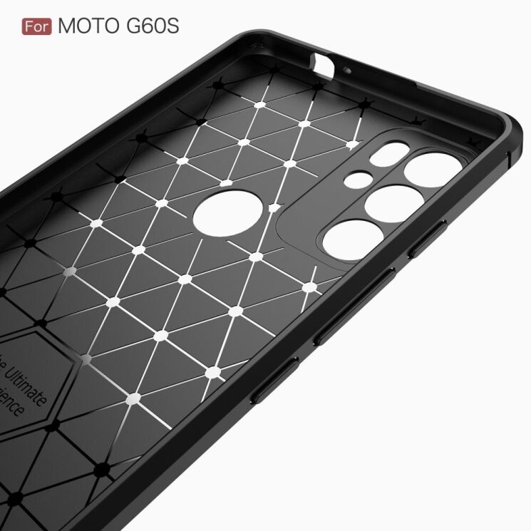 Защитный чехол UniCase Carbon для Motorola Moto G60s - Blue: фото 7 из 10