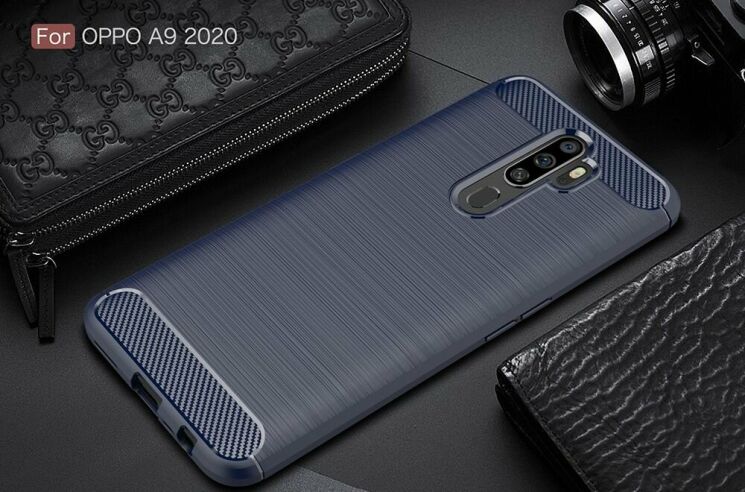 Захисний чохол UniCase Carbon для OPPO A5 2020 - Dark Blue: фото 2 з 11