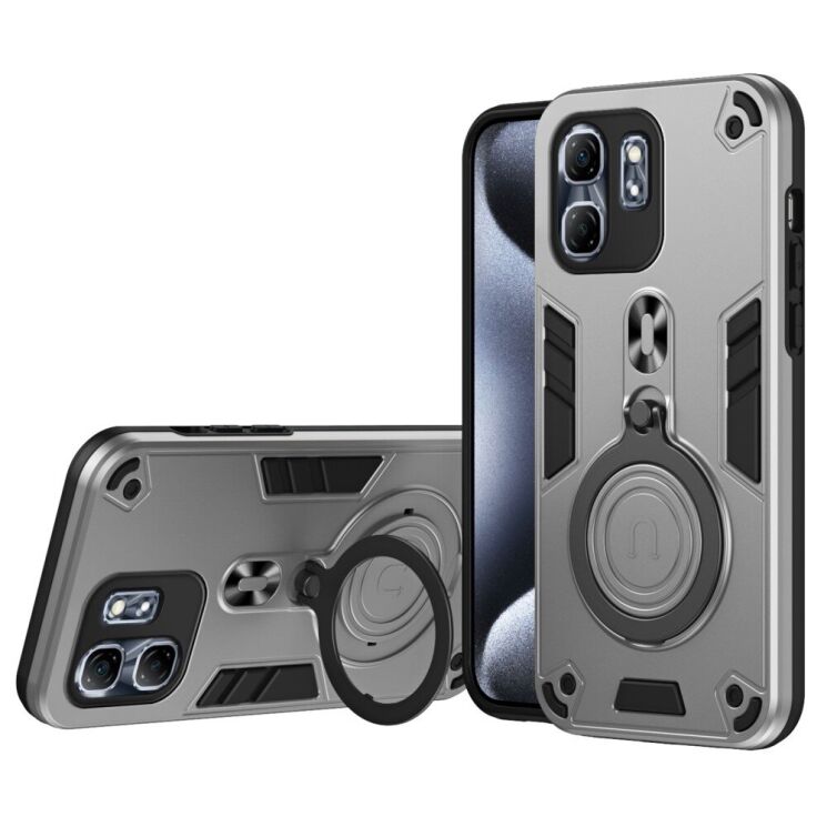 Защитный чехол UniCase Cosmic Armor для Infinix Hot 50i - Silver: фото 1 из 8