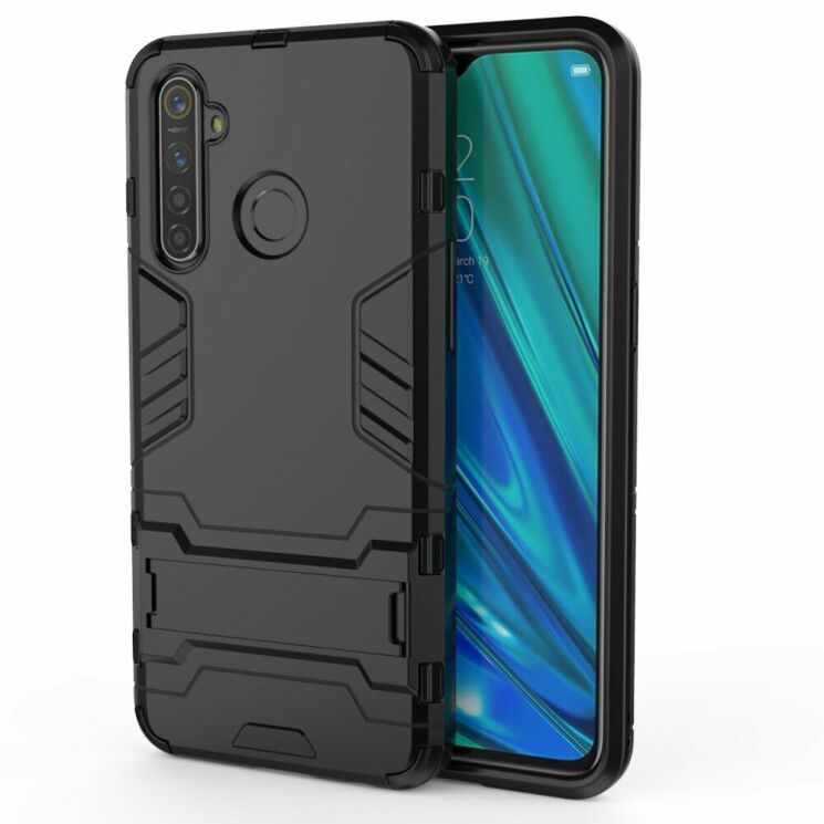 Захисний чохол UniCase Hybrid для Realme 5 Pro - Black: фото 2 з 10