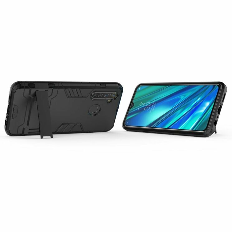 Захисний чохол UniCase Hybrid для Realme 5 Pro - Black: фото 4 з 10
