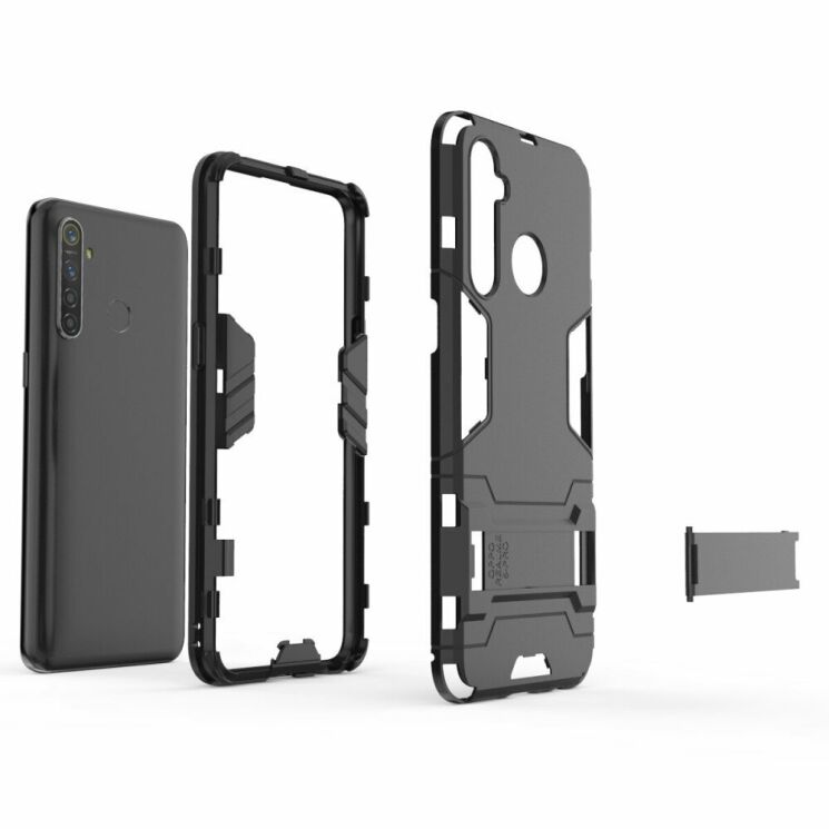 Захисний чохол UniCase Hybrid для Realme 5 Pro - Black: фото 5 з 10