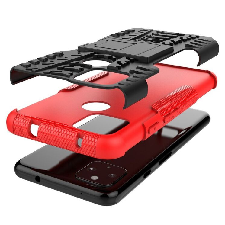 Противоударный чехол UniCase Hybrid X для Google Pixel 4a 5G - Red: фото 5 из 9