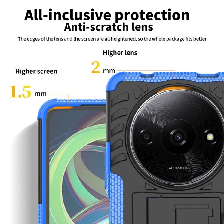 Защитный чехол UniCase Hybrid X для Xiaomi Redmi A3 - Purple: фото 10 из 15