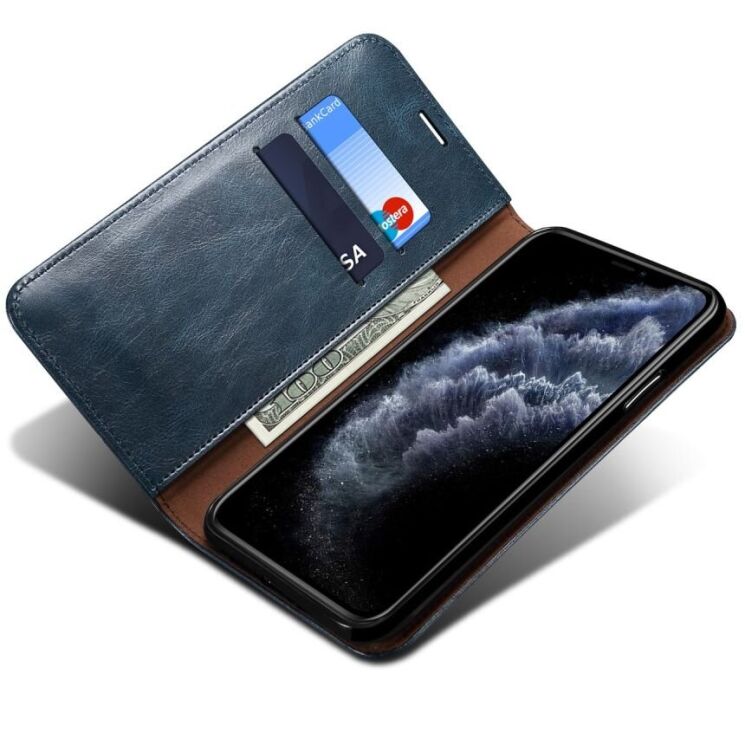 Защитный чехол UniCase Leather Wallet для Apple iPhone 12 / 12 Pro - Blue: фото 4 из 8
