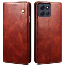 Захисний чохол UniCase Leather Wallet для Motorola Moto G86 - Brown: фото 1 з 6