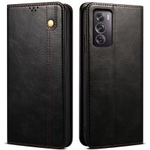 Защитный чехол UniCase Leather Wallet для OPPO Reno 12 - Black: фото 1 из 6