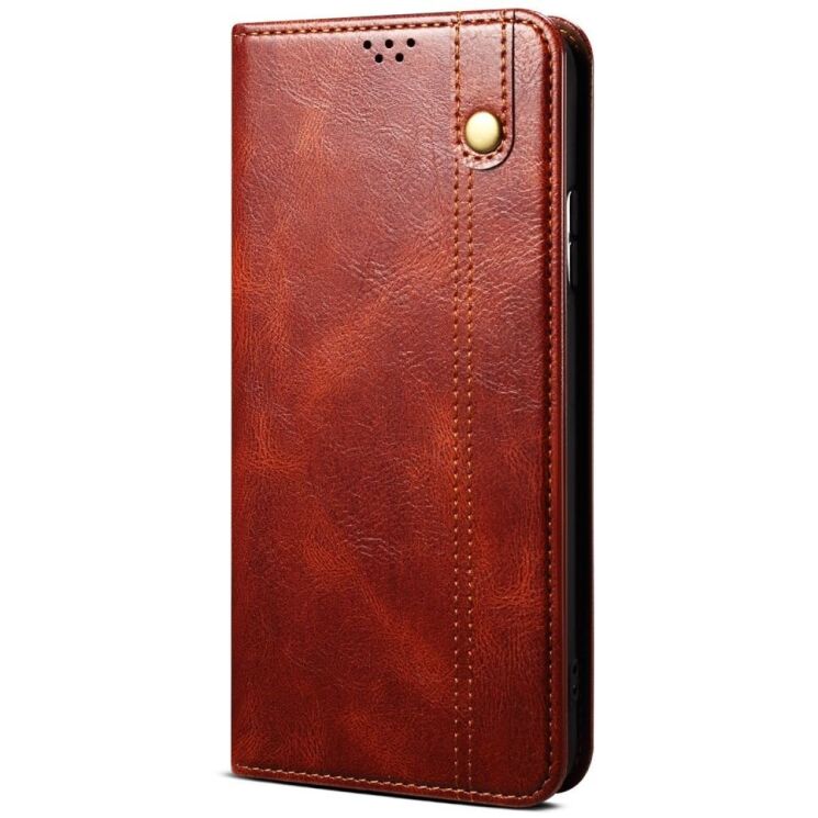 Защитный чехол UniCase Leather Wallet для Realme C63 / C61 / Note 60x - Brown: фото 5 из 6