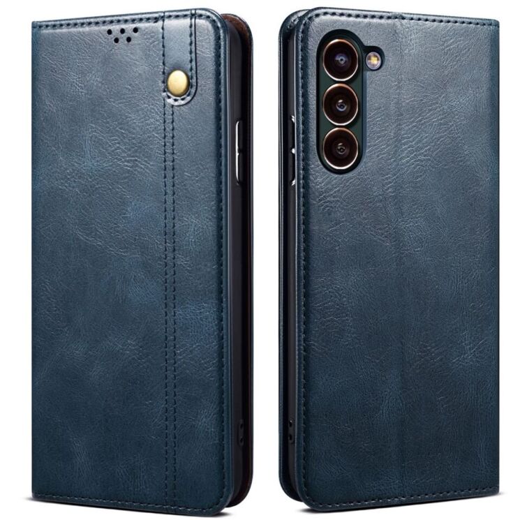 Защитный чехол UniCase Leather Wallet для Samsung Galaxy S24 Plus - Blue: фото 1 из 8