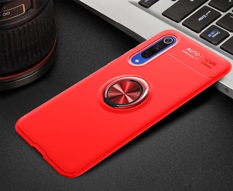 Чехол с магнитным кольцом UniCase Magnetic Ring для Xiaomi Mi 9 SE - Red: фото 2 из 12